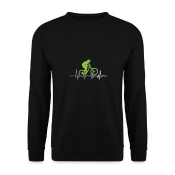 VTT vélo mtb bike VTT downhi - Sweat-shirt Unisexe - noir - Devant - Alina (178cm) & Michal (187cm)
