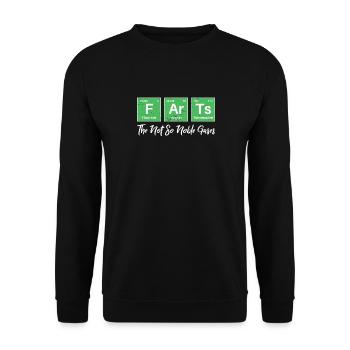 Farts The Not So Noble Gases Funny Chemistry - Unisex Sweatshirt - black - Front - Alina (178cm) & Michal (187cm)