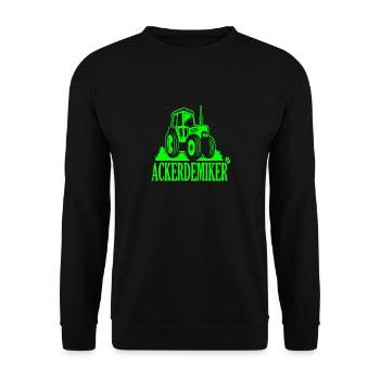 Trecker Traktor Liebhaber Bauernkind Ackerdemiker - Unisex Pullover - Schwarz - Vorne - Alina (178cm) & Michal (187cm)