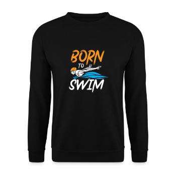 nageur natation idée cadeau eau piscine - Sweat-shirt Unisexe - noir - Devant - Alina (178cm) & Michal (187cm)