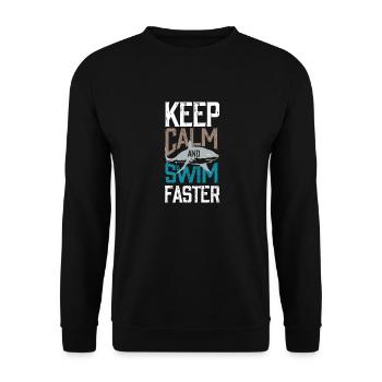 nageur natation idée cadeau eau piscine - Sweat-shirt Unisexe - noir - Devant - Alina (178cm) & Michal (187cm)