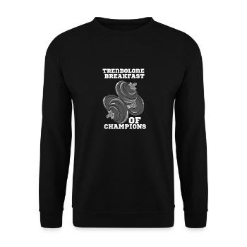 BODYBUILDING: Trenbolone - Unisex Pullover - Schwarz - Vorne - Alina (178cm) & Michal (187cm)