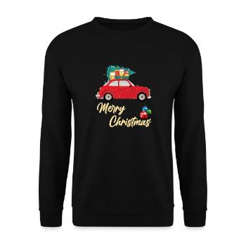 Merry Christmas car in quarantine Shirt gift funn - Unisex Sweatshirt - black - Front - Alina (178cm) & Michal (187cm)