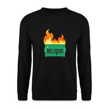 Feu de benne à ordures de religion - Sweat-shirt Unisexe - noir - Devant - Alina (178cm) & Michal (187cm)
