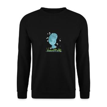 Süßes Manatee Manati Seekuh Dugong Geschenk - Unisex Pullover - Schwarz - Vorne - Alina (178cm) & Michal (187cm)
