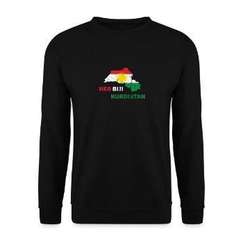 Son Biji Kurdistan - Don kurde avec le Kurdistan - Sweat-shirt Unisexe - noir - Devant - Alina (178cm) & Michal (187cm)