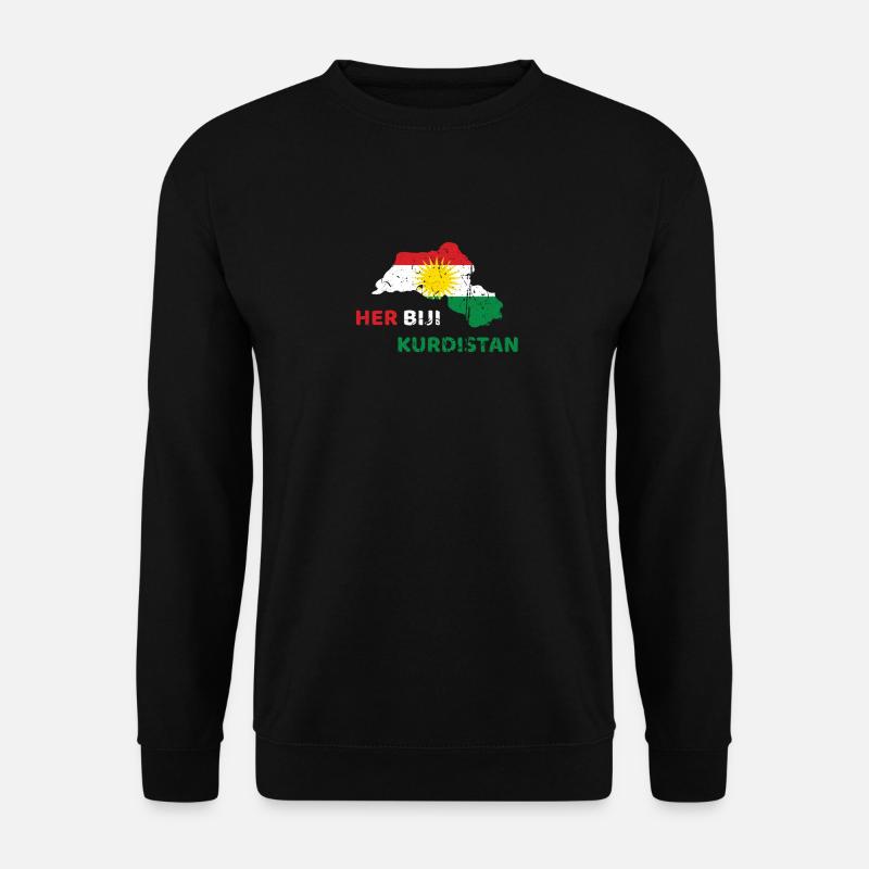 Her Biji Kurdistan - Kurden Geschenk mit Kurdistan - Unisex Pullover - Schwarz