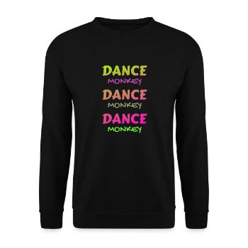 Dance Monkey colorful beautiful unique - Unisex Sweatshirt - black - Front - Alina (178cm) & Michal (187cm)