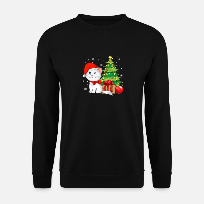 Frohe Weihnachten Katze - Unisex Pullover - Schwarz