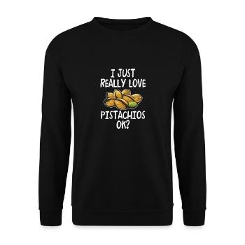 T-shirt de pistaches pour les fans de pistaches - Sweat-shirt Unisexe - noir - Devant - Alina (178cm) & Michal (187cm)