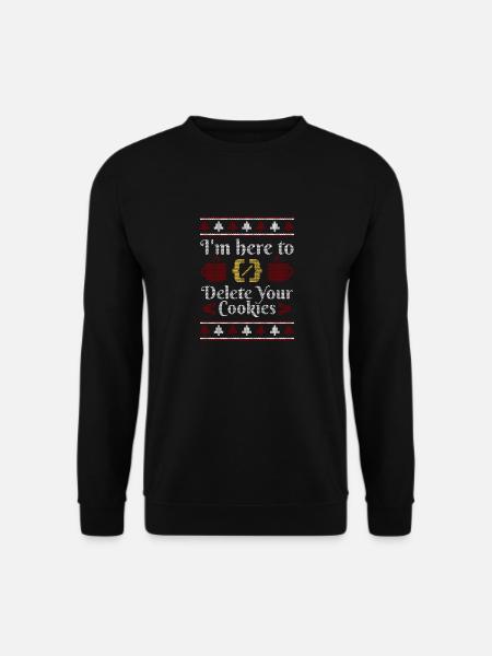 "Delete your Cookies" | Xmas, Christmas, Computer - Unisex Pullover - Schwarz