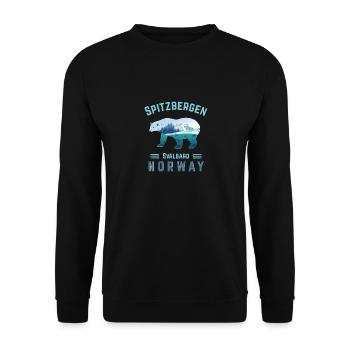 Svalbard Spitsbergen Islands Norway with fjords - Unisex Sweatshirt - black - Front - Alina (178cm) & Michal (187cm)
