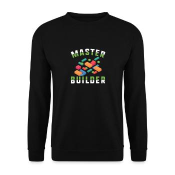 Master Builder Building Blocks Toy Bricks Gift - Unisex Pullover - Schwarz - Vorne - Alina (178cm) & Michal (187cm)