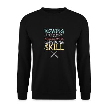 ramer rameur rameur rame à la rame sports nautiques - Sweat-shirt Unisexe - noir - Devant - Alina (178cm) & Michal (187cm)
