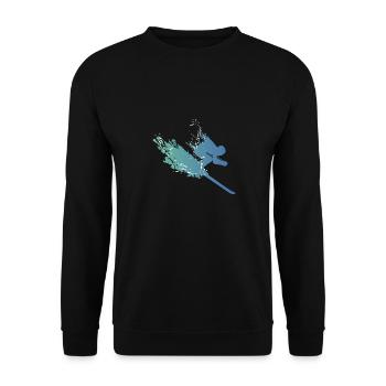 skifahren wintersport ski skiurlaub skifahrer wint - Unisex Pullover - Schwarz - Vorne - Alina (178cm) & Michal (187cm)