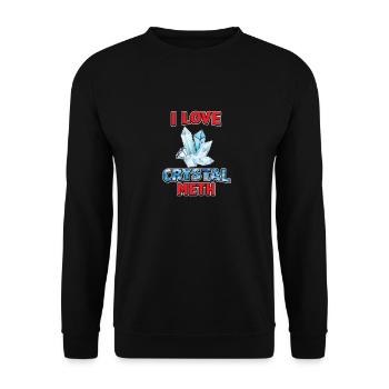 T-shirt J'aime le crystal meth - Sweat-shirt Unisexe - noir - Devant - Alina (178cm) & Michal (187cm)