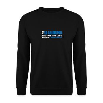 Une déclaration amusante pour de fiers animateurs 3D - Sweat-shirt Unisexe - noir - Devant - Alina (178cm) & Michal (187cm)