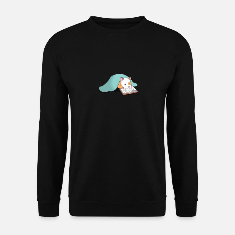 Niedlicher Hamster Leseratte Bücher - Unisex Pullover - Schwarz