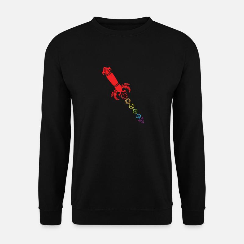 Tabeletop D20 Dice Sword Role Player Geeky RPG - Unisex Pullover - Schwarz