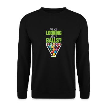 billiards pool snooker billiard gift idea que - Unisex Sweatshirt - black - Front - Alina (178cm) & Michal (187cm)