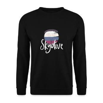 skydiving parachute skydiving skydive - Unisex Sweatshirt - black - Front - Alina (178cm) & Michal (187cm)