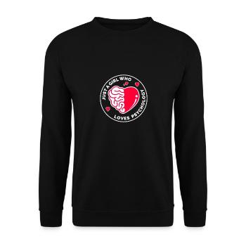 Just a Girl who loves Psychology - Unisex Sweatshirt - black - Front - Alina (178cm) & Michal (187cm)