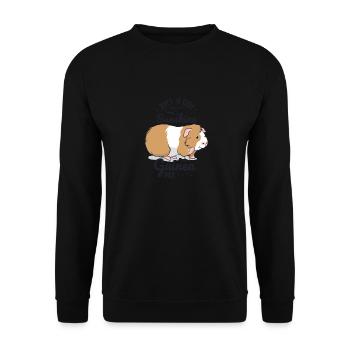 Sunshine and Guinea Pigs guinea pig - Unisex Sweatshirt - black - Front - Alina (178cm) & Michal (187cm)