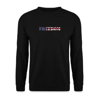 American Peace Freedom Logo Cool Gift - Unisex Sweatshirt - black - Front - Alina (178cm) & Michal (187cm)