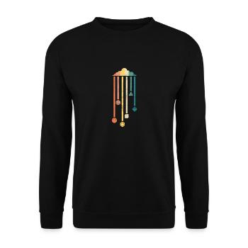 Tabletop Games Retro RPG Cloud D20 Dice Vintage - Unisex Sweatshirt - black - Front - Alina (178cm) & Michal (187cm)