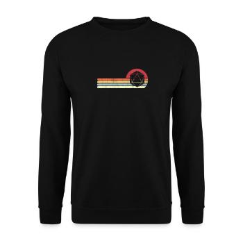D20 Dice Tabletop Games Retro RPG Vintage Role - Unisex Pullover - Schwarz - Vorne - Alina (178cm) & Michal (187cm)