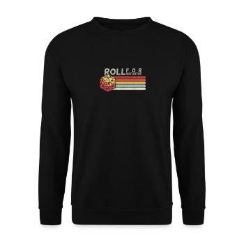 D20 Dice Tabletop Gaming Roll Initiativ Retro RPG - Unisex Pullover - Schwarz - Vorne - Alina (178cm) & Michal (187cm)
