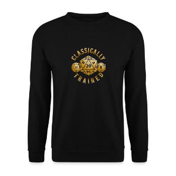 Classically Trained D20 Dice RPG Gift Tabletop - Unisex Pullover - Schwarz - Vorne - Alina (178cm) & Michal (187cm)