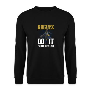 Tabletop Gaming Rogues Do It From Behind RPG Role - Unisex Pullover - Schwarz - Vorne - Alina (178cm) & Michal (187cm)