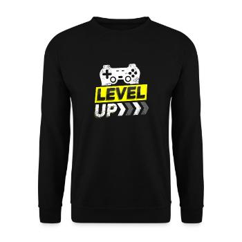 Gamer gamer design for video gamers and consoles - Unisex Sweatshirt - black - Front - Alina (178cm) & Michal (187cm)