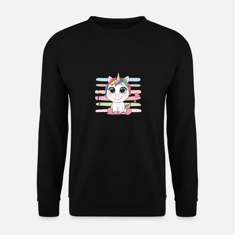süßes Einhorn - Unisex Pullover - Schwarz