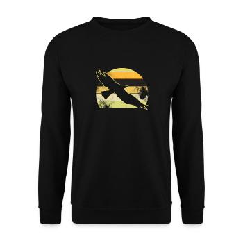 Vintage Eagle - Unisex Sweatshirt - black - Front - Alina (178cm) & Michal (187cm)