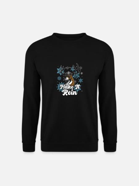 Make it Rain! Funny Reindeer - Unisex Sweatshirt - black