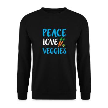 Végétariens durable protection de l’environnement cadeau - Sweat-shirt Unisexe - noir - Devant - Alina (178cm) & Michal (187cm)