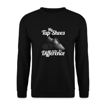 Meine Steppschuhe machen den Unterschied Tänzer - Unisex Pullover - Schwarz - Vorne - Alina (178cm) & Michal (187cm)