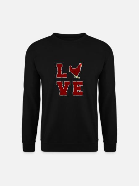 Love Chickens Chicken Gift Chicken Gifts for Chick - Unisex Pullover - Schwarz