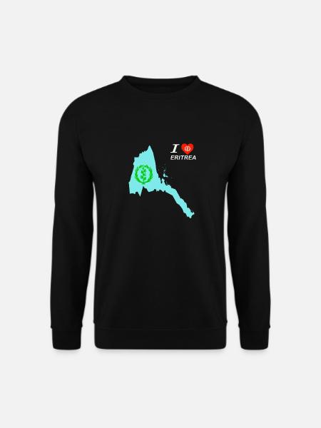 Eritrean flag map - Unisex Sweatshirt - black