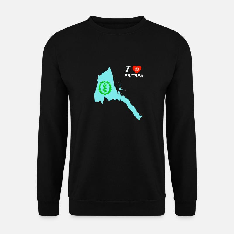Eritrean flag map - Unisex Sweatshirt - black