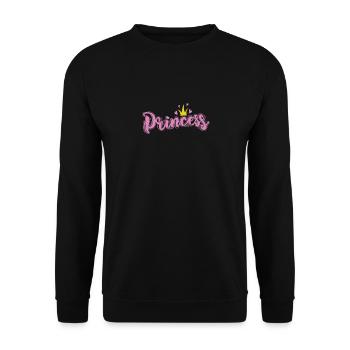 Princess with crown and little heart girl - Unisex Sweatshirt - black - Front - Alina (178cm) & Michal (187cm)