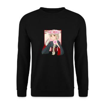 Esthétique Japonaise Anime Girl I Otaku I Manga Kawa - Sweat-shirt Unisexe - noir - Devant - Alina (178cm) & Michal (187cm)