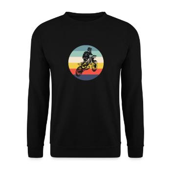 Motocross Vintage Motocross Gift Retro Motocross - Unisex Sweatshirt - black - Front - Alina (178cm) & Michal (187cm)