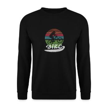 Bike VTT VTT Maillot Downhill Vintage - Sweat-shirt Unisexe - noir - Devant - Alina (178cm) & Michal (187cm)