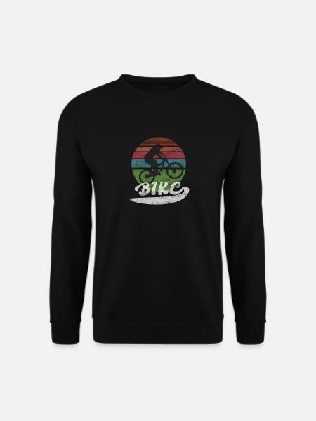 Bike Mountainbike MTB Trikot Downhill Vintage - Unisex Pullover - Schwarz