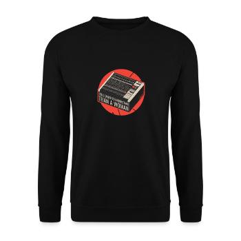 Sound engineering sound technician sound engineer - Unisex Sweatshirt - black - Front - Alina (178cm) & Michal (187cm)