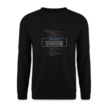 Eat, Sleep, Code, Repeat, A Developer Routine - Unisex Sweatshirt - black - Front - Alina (178cm) & Michal (187cm)