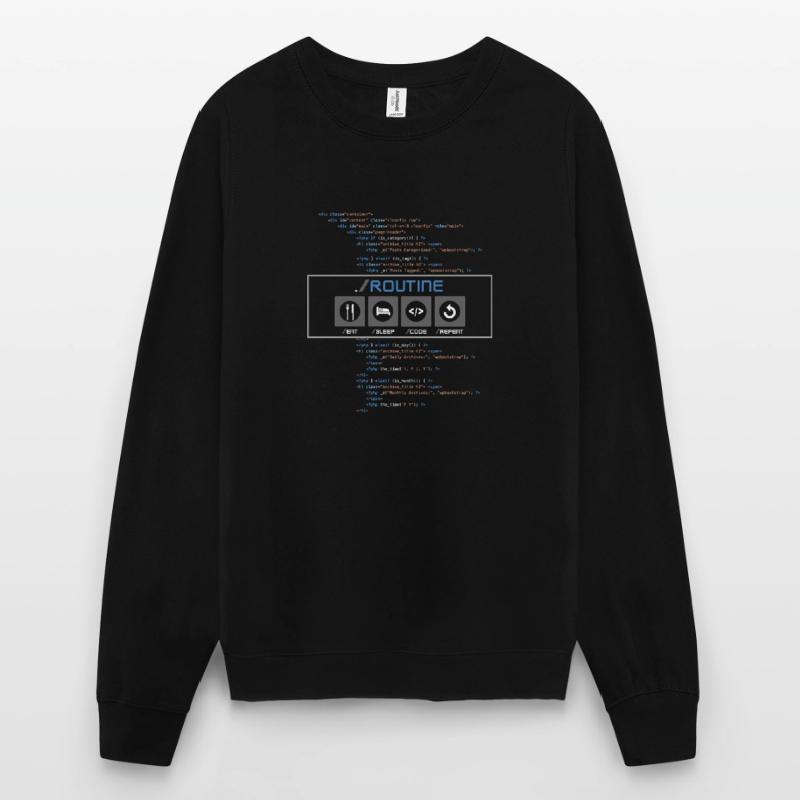 Eat, Sleep, Code, Repeat, A Developer Routine Unisex Sweatshirt